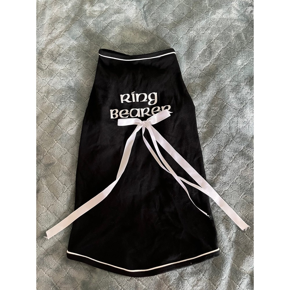 Ring Bearer Black Dog Dress with White Bow